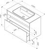 Тумба под раковину 100 AM.PM Func M8FFUX1001OF текстурированное дерево