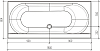 Комплект Акриловая ванна STWORKI Хадстен SW1016075028 без опоры 180x80 см + Каркас SW5018080052 180 + Гарнитур Готланд WH628-MB черный матовый