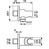 Держатель душа Ideal Standard Idealrain BC807XG черный