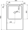 Поддон для душа Cezares TRAY-A-PORTA-W-140/90-6-W