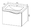 Тумба под раковину 1MarKa Этюд У51045 белый