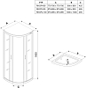 Душевой уголок Ravak Rapier NRKCP4-80 белый + грейп 3L340100YG