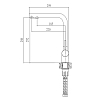 Смеситель для кухни Haiba HB70304-1 сталь