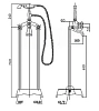 Смеситель для ванны с душем Abber AB8245 хром