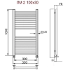 Полотенцесушитель водяной Ника Modern ЛМ 2 100/30 с вентилями хром