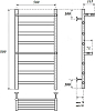 Полотенцесушитель электрический Point Артемида PN14158PE П6 500x800 c 2 полками, хром