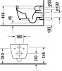 Подвесной унитаз Duravit ME by Starck Rimless 2529090000 безободковый