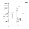 Душевая панель Ceruttispa Adige W, с гидромассажем, белая глянцевая, CT8979