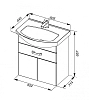 Тумба под раковину Aquanet Ирис 198381 белый