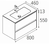 Тумба под раковину Berloni Bagno Way Block WAK0002 101/190 белый, черный