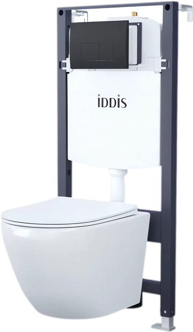Комплект инсталляция IDDIS BASB020i73 с подвесным унитазом и кнопкой смыва