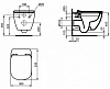 Подвесной безободковый унитаз Ideal Standard Tesi T493201 WH RimLS+, без сиденья, белый