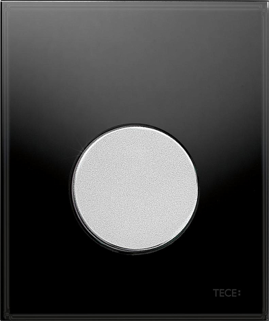 Кнопка смыва Tece Loop Urinal 9242655 чёрное стекло (кнопка хром матовый)