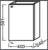 Тумба под раковину 40 см Jacob Delafon Pop Laminar EB286-F26 фиолетовый