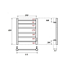 Полотенцесушитель электрический Point Аврора PN10856GR П6 500x600 диммер справа, графит премиум