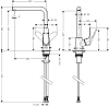 Смеситель для кухни Hansgrohe Focus M41 31827800 сталь