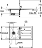 Комплект Grohe Bau 31562SD0 Кухонная мойка K200 31552SD0 + Смеситель BauEdge 31367000 для кухонной мойки