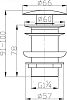 Донный клапан Belbagno BB-SC-CRM, хром