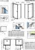 Дверь для душевого уголка 90 см Radaway Fuenta New KDJ door 90 L 384044-01-01L стекло прозрачное