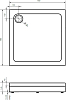 Поддон для душа STWORKI Дублин 90x90, с сифоном