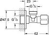 Угловой вентиль запорный Grohe 2201600M