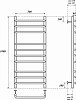 Полотенцесушитель электрический Point PN09150E П10 500x1000 левый/правый, хром