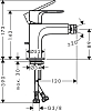 Смеситель для биде Hansgrohe Rebris E 72211000, хром