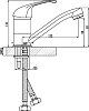 Смеситель Rossinka A A35-22U для кухонной мойки