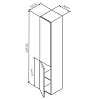 Шкаф-пенал 30 см Am.Pm Gem M90CHL0306HF орех