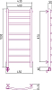 Полотенцесушитель электрический Сунержа Галант 100x40 L