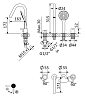 Смеситель для ванны Cezares Leaf LEAF-BVDM4-L-01 хром