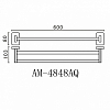 Полотенцедержатель Art&Max Gotico AM-4848AQ, бронза