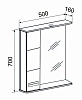 Зеркальный шкаф Emmy Монтана mont50mir1-l белый