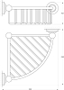 Полка 3SC Stilmar STI 508 угловая античная бронза