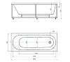Акриловая ванна Aquatek Оберон 180x80 см OBR180-0000003, белый