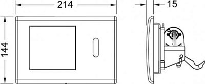 Кнопка смыва Tece Planus 6 V-Batterie 9240350 хром, сатин