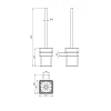 Ёршик для ванной Milacio Ultra MCU.954.MB черный