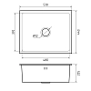 Кухонная мойка GranFest Metal 5344 PVD графит черный
