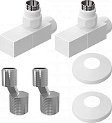 Монтажный набор Lemark LM03412SW с квадратными вентилями, белый