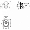 Инсталляция Ideal Standard ProSys Eco Frame M W660101 с унитазом Eurovit Rimless безободковый Cut Rimless c сиденьем микролифт E131801, комплект