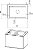 Тумба с раковиной STWORKI Ноттвиль 60 белая, с отверстием под смеситель