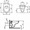 Комплект инсталляция с кнопкой смыва с подвесным унитазом Ideal Standard Eurovit W770101 с сиденьем микролифт