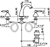 Смеситель Webert Alexandra AL750101065 бронза для раковины