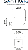 Комплект AlcaPlast Sadromodul AM101/850-0001 с подвесным унитазом San More Fiaba SMT971903 с сиденьем микролифт