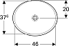 Раковина встраиваемая 40x50 см Geberit VariForm 500.711.01.2 без отверстия перелива, белый