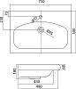 Раковина Santek Индига 1WH301978 75 см.