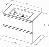 Тумба под раковину Allen Brau Eclipse 80 1.E1002.AM, антрацит матовый