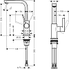 Смеситель для раковины Hansgrohe Metris S 31161000, хром