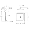 Душ верхний Ramon Soler BVKRK250 хром