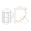 Душевой уголок RGW Passage 35089180-14 стекло прозрачное, профиль черный